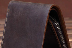 Cool Mens Leather billfold Wallet Leather Small Wallet Bifold Slim Wallets For Men - iwalletsmen