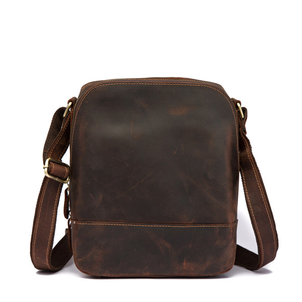 Cool Leather Men's Small Tablet Messenger Bag Small Side Bag Small Shoulder Bag For Men - iwalletsmen