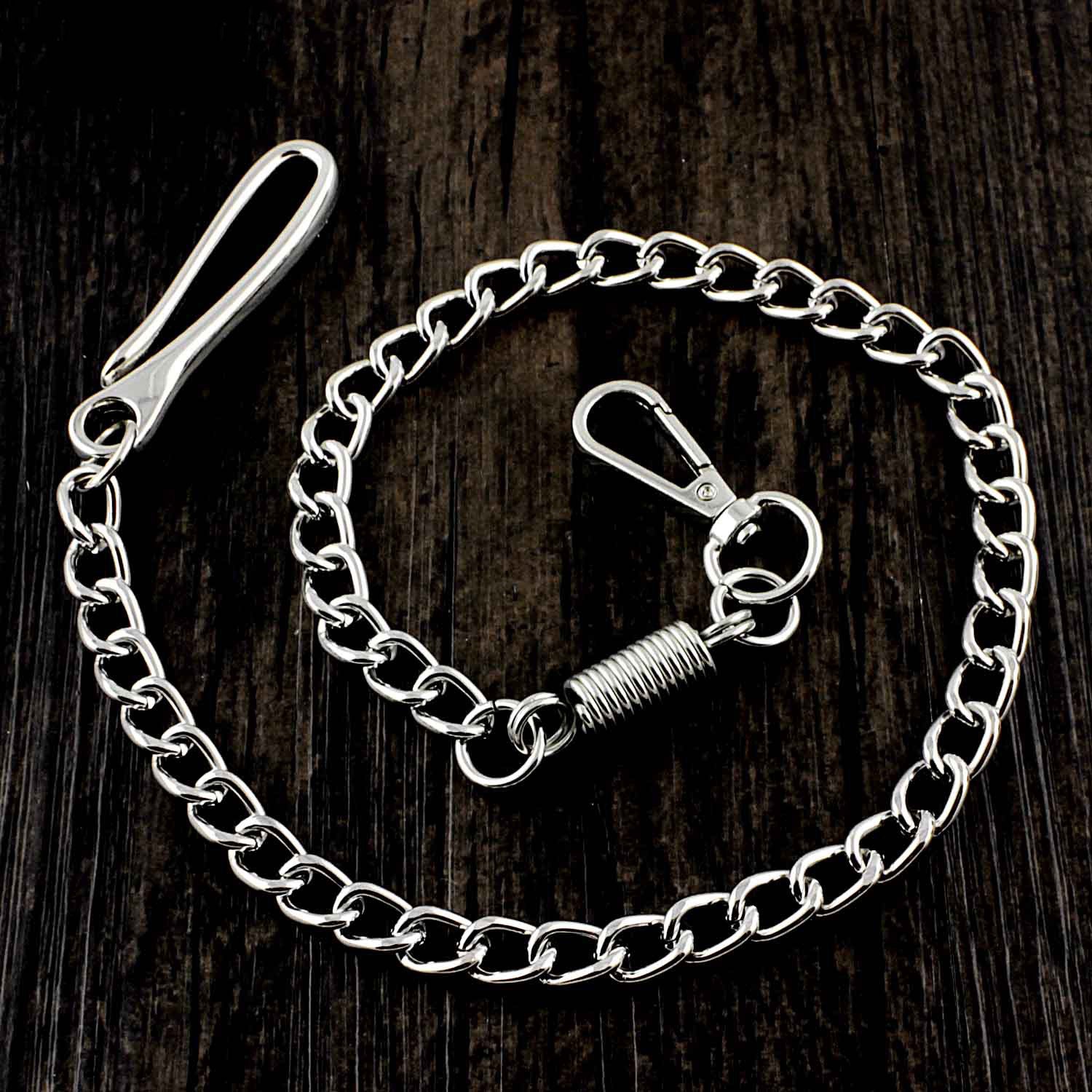 Cool Silver Stainless Steel Mens Biker Wallet Chain Wallet Chain Pants Chain For Men - iwalletsmen