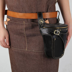 Leather Belt Pouch Mens Small Cases Waist Bag Hip Pack Belt Bag Fanny Pack Bumbag for Men
