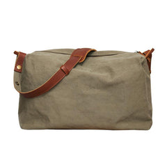 Canvas Cool Mens Green Side Bags Canvas Leather Messenger Bags Canvas Travel Courier Bag for Men - iwalletsmen