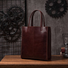 Cool Handmade Leather Mens Tote Bag Cool Messenger Tote Bag Handbag for men - iwalletsmen