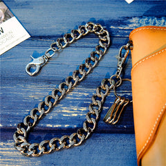 Badass Men's Silver Long Key Chain Wallet Chain Pants Chain Biker Wallet Chain For Men - iwalletsmen