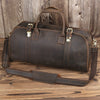 Vintage Leather Mens Dark Brown Large Weekender Bag Vintage Cool Travel Bag Duffle Bag for Men - iwalletsmen