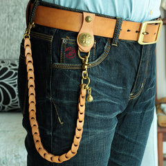 Cool Men's Leather Cross Gold Key Chain Pants Chain Biker Wallet Chain For Men - iwalletsmen