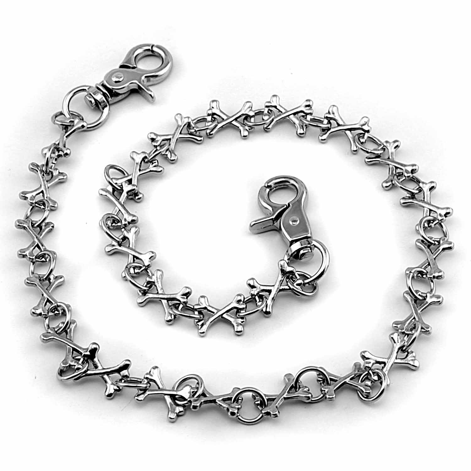 Badass Silver Cross Bones Punk Pants Chain Wallet Chain Biker Wallet Chain For Men - iwalletsmen