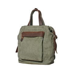 Canvas Mens Backpacks Canvas Green Satchel Backpack Canvas Computer Backpack for Men - iwalletsmen