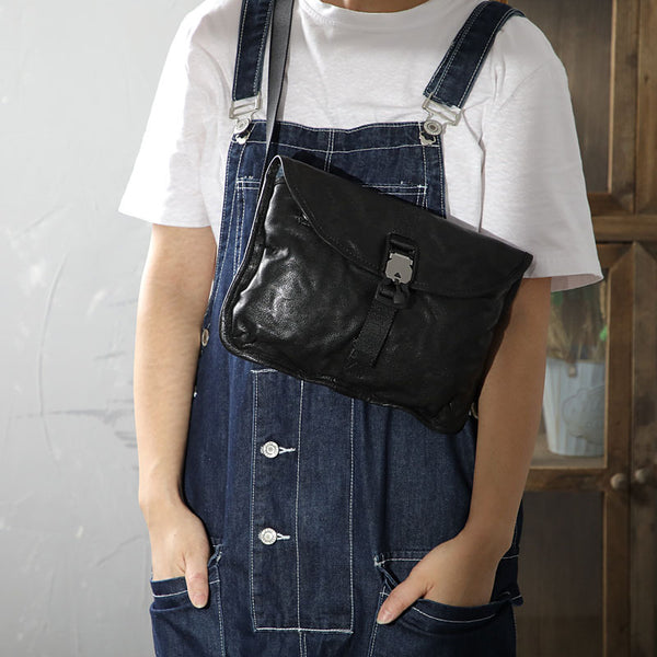 DISTRESSED BROWN LEATHER MEN'S Side BAG 10 inches MESSENGER BAG Leather Coffee Courier BAGs FOR MEN - iwalletsmen