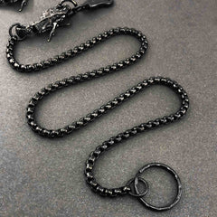 Cool STAINLESS STEEL Mens Black Wallet Chain Long Dragon Pants Chain For Men - iwalletsmen