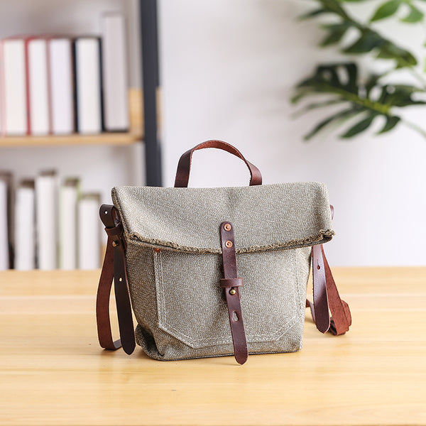 Canvas Mens Womens Small Side Bag Black Handbag Shoulder Bag Messenger Bag for Men - iwalletsmen