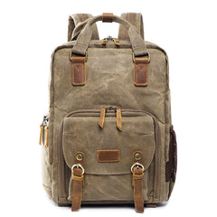 GREEN LARGE CANVAS WATERPROOF MENS CANON Handbag CAMERA BACKPACK NIKON CAMERA BAG DSLR CAMERA BAG FOR Women - iwalletsmen
