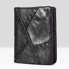 Handmade Mens Cool Long Leather Chain Wallet Cards Biker Trucker Wristlet Wallet - iwalletsmen