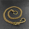 Cool Brass 19" Mens Skull Hook Key Chain Gold Pants Chain Wallet Chain Motorcycle Wallet Chain for Men - iwalletsmen