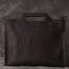 Genuine Leather Mens Cool Clutch Wristlet Bag Briefcase Work Bag Business Bag for men