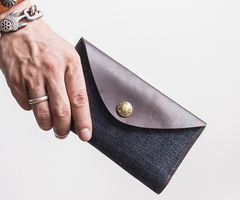 Genuine Leather Jean Mens Cool Long Leather Wallet Men Cards Wallets Bifold for Men