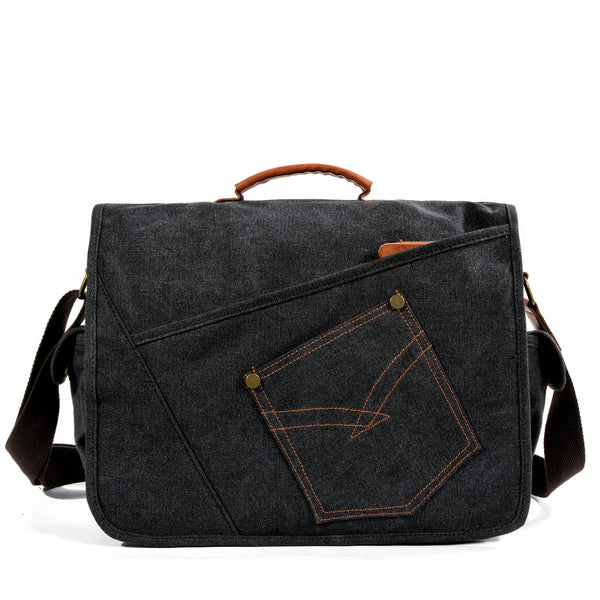 Cool Casual Canvas Mens 15.6'' Side Bag Shoulder Bag Large Messenger Bag For Men - iwalletsmen
