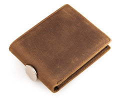 Slim Vintage MENS Leather Bifold Wallet Long and Small Wallet billfold Wallet for MEN - iwalletsmen
