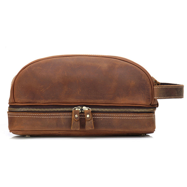 Cool Leather Mens Work Clutch Bag Wristlet Bag Clutch Handbag For Men - iwalletsmen