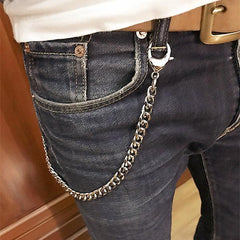 Cool Men's Women's Stainless Steel 18'' Silver Wallet Chain Pants Chain Jeans Chain Jean Chain For Men - iwalletsmen