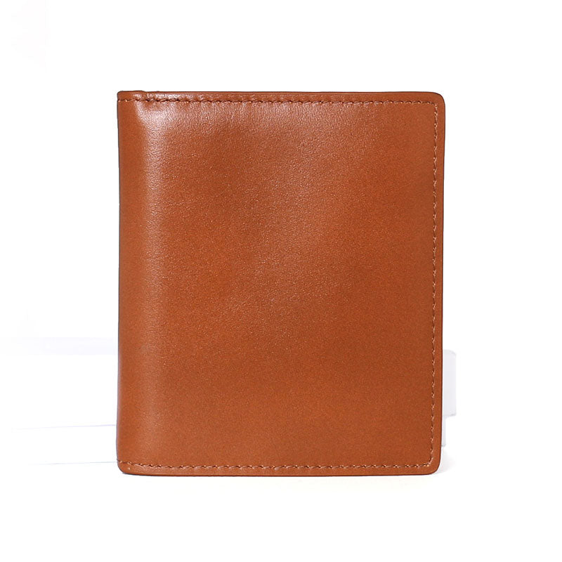 Leather Mens Slim Bifold Small Wallet Front Pocket Wallet Small Wallet for Men - iwalletsmen
