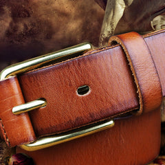 Handmade Genuine Leather Mens Leather Men Brown Black Belt for Men Cool Leather Belt