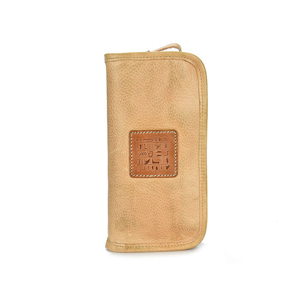 Vintage Mens Leather Long Zipper Wallets Blue Bifold Long Wallet Black Phone Wallet For Men - iwalletsmen