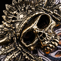 Handmade Genuine Leather Tooled Skull Mens Belt Custom Cool Leather Men Belt for Men
