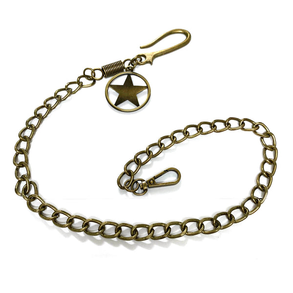 Brass Star Fashion Wallet Chain Punk Pants Chain Gold Wallet Chain Long Key Chain For Men - iwalletsmen