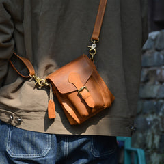 LEATHER MEN Belt Pouch Brown Phone Belt Bag Waist BAG Small Side Bag FOR MEN