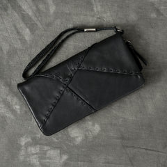 Black Leather Mens Women's Business Clutch Bag Long Wallet For Men - iwalletsmen