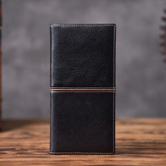 Handmade Leather Mens Cool Slim Leather Wallet Men Small Wallets Bifold for Men - iwalletsmen