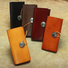 Cool Handmade Leather Men's Envelope Long Wallet Vintage Long Wallet For Men - iwalletsmen