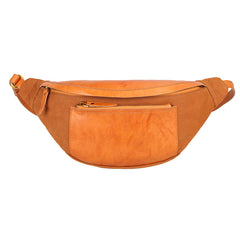 Canvas Leather Mens Caramel Waist Bag Army Green Fanny Pack Hip pack Chest Bag For Men - iwalletsmen