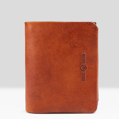 Handmade Mens Cool billfold Leather Wallet Men Small Wallets Trifold for Men - iwalletsmen