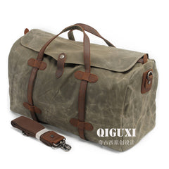 Mens Waxed Canvas Weekender Bags Canvas Travel Bag Canvas Overnight Bag for Men - iwalletsmen