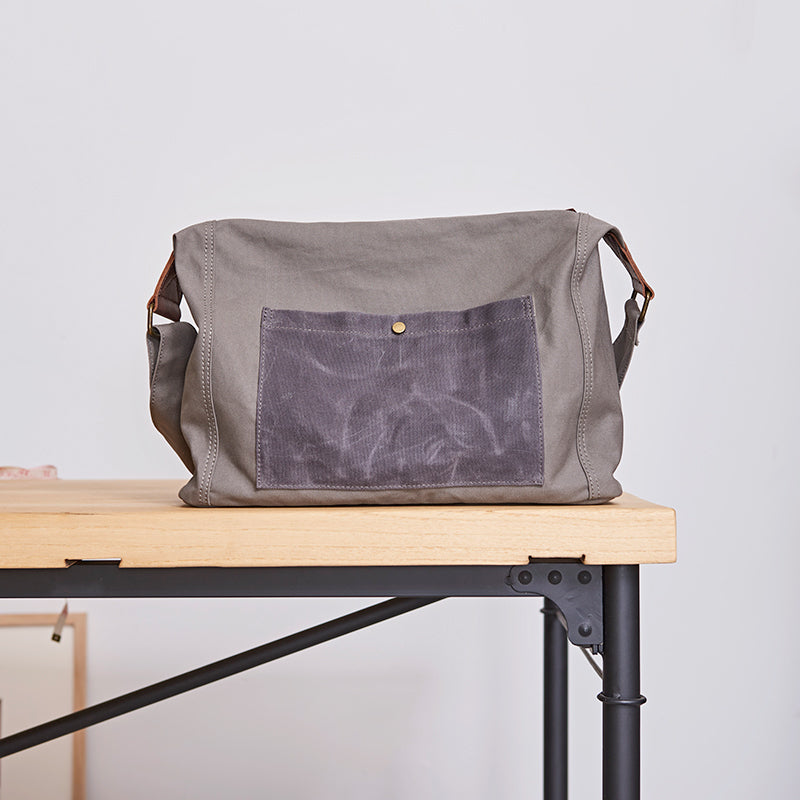 Canvas Mens 14 inches Side Bag Canvas Messenger Bags Canvas Travel Large Courier Bags for Men - iwalletsmen