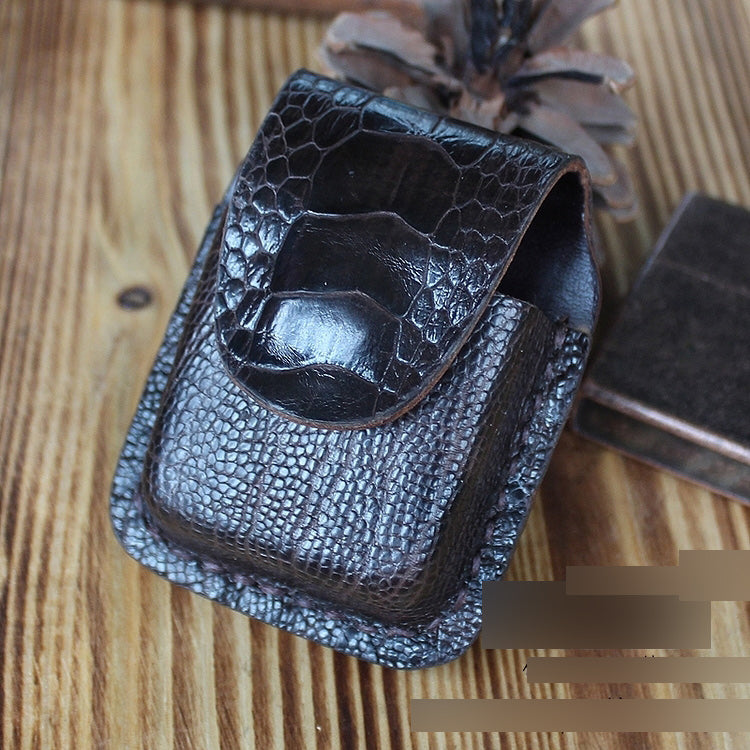 Mens Coffee Handmade Leather Classic Zippo Lighter Cases Zippo Lighter Holder with Belt Loop - iwalletsmen