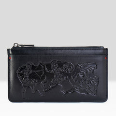 Handmade Leather Mens Urban Cohort Clutch Cool Slim Wallet Zipper Clutch Wristlet Wallet for Men - iwalletsmen