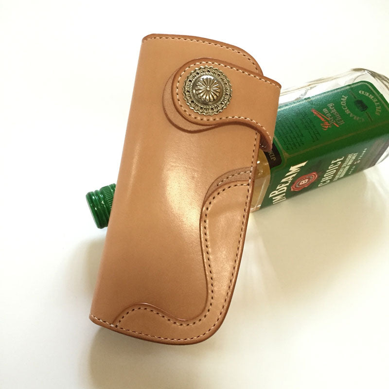 Handmade Leather Biker Wallet Mens Cool Chain Wallet Trucker Wallet with Chain