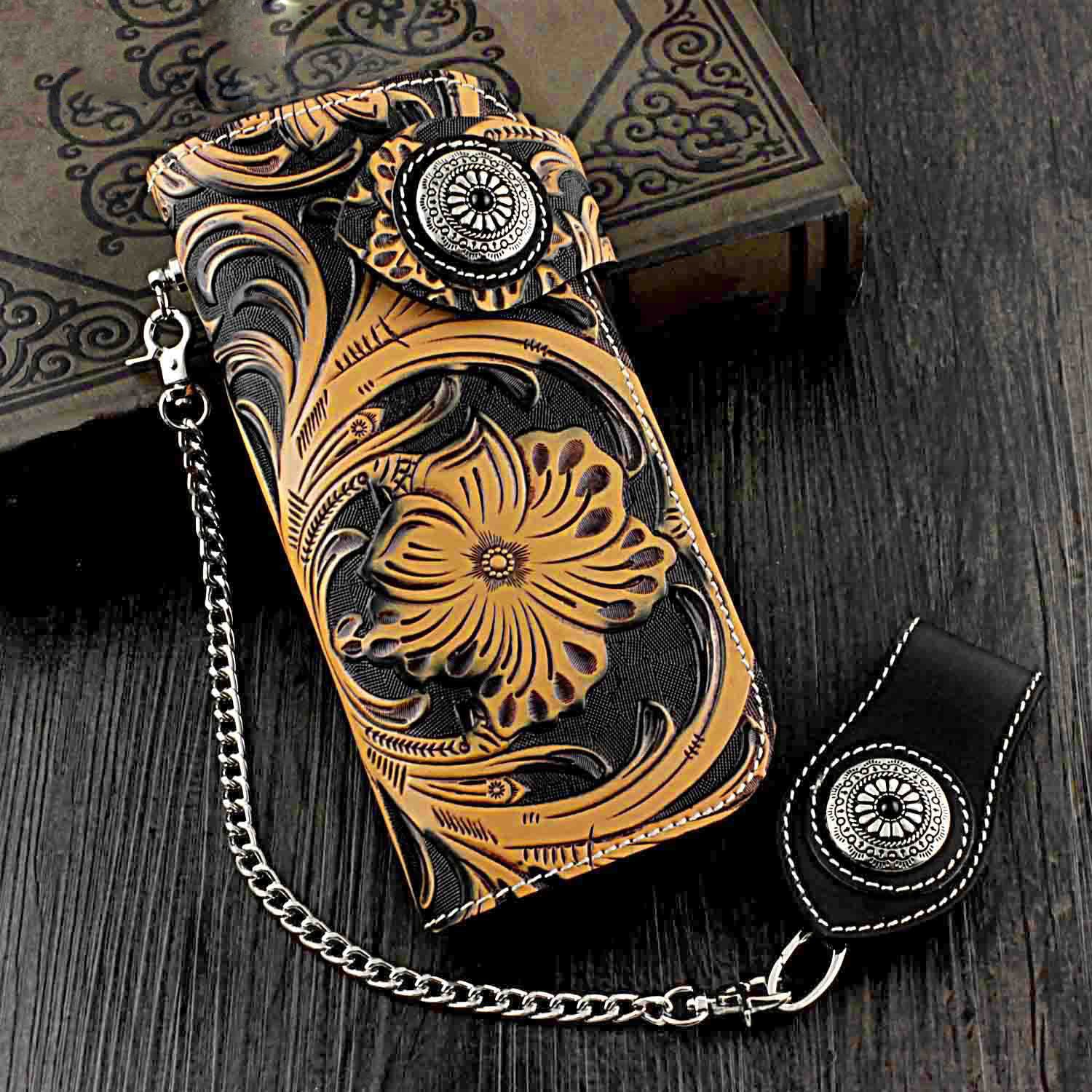 Badass Men's Long Biker Chain Wallet