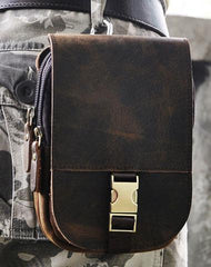 Vintage Leather Belt Pouches for Men Waist Bags BELT BAG For Men - iwalletsmen
