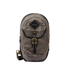 Fashion Waxed Canvas Mens Sling Bag Canvas Sling Pack Blue Canvas Sling Backpack for Men - iwalletsmen