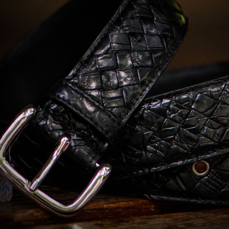 Handmade Genuine Leather Mens Belt Custom Cool Leather Men Black Belt for Men