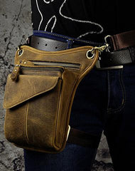 Cool Cell Phone Holsters Leather Belt Pouches for Men Leg Drop Bag waist BAG Shoulder Bag For Men - iwalletsmen