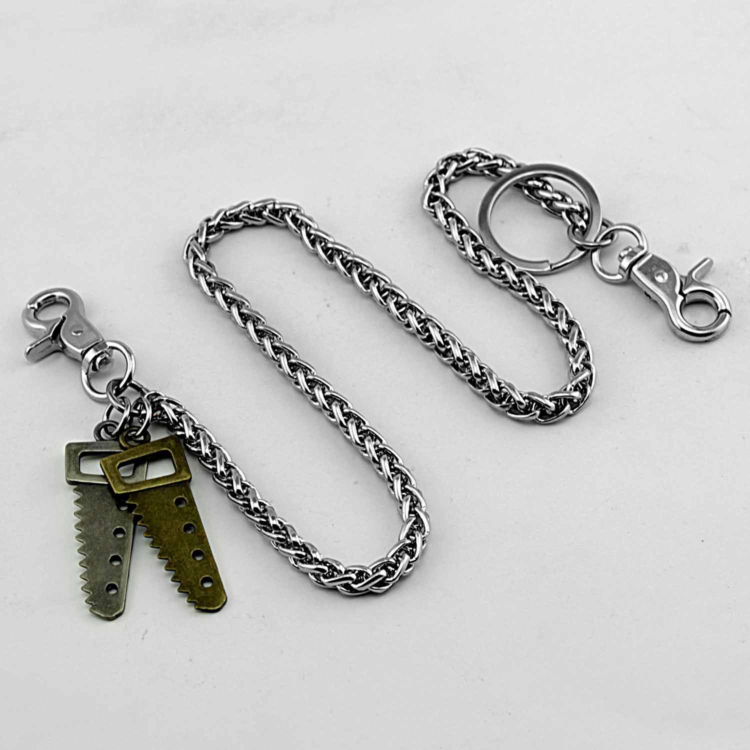 Cool Saw Mens Key Chain Long Wallet Chain Silver Pants Chain Biker Wallet Chain For Men - iwalletsmen
