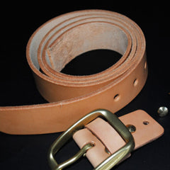 Handmade Genuine Custom Leather Mens Leather Men Brown Black Belt - iwalletsmen