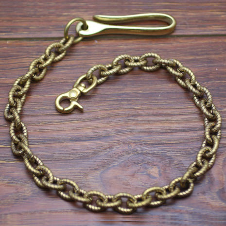 Cool Men's Handmade Brass Rope Pants Chain Biker Wallet Chain For Men - iwalletsmen