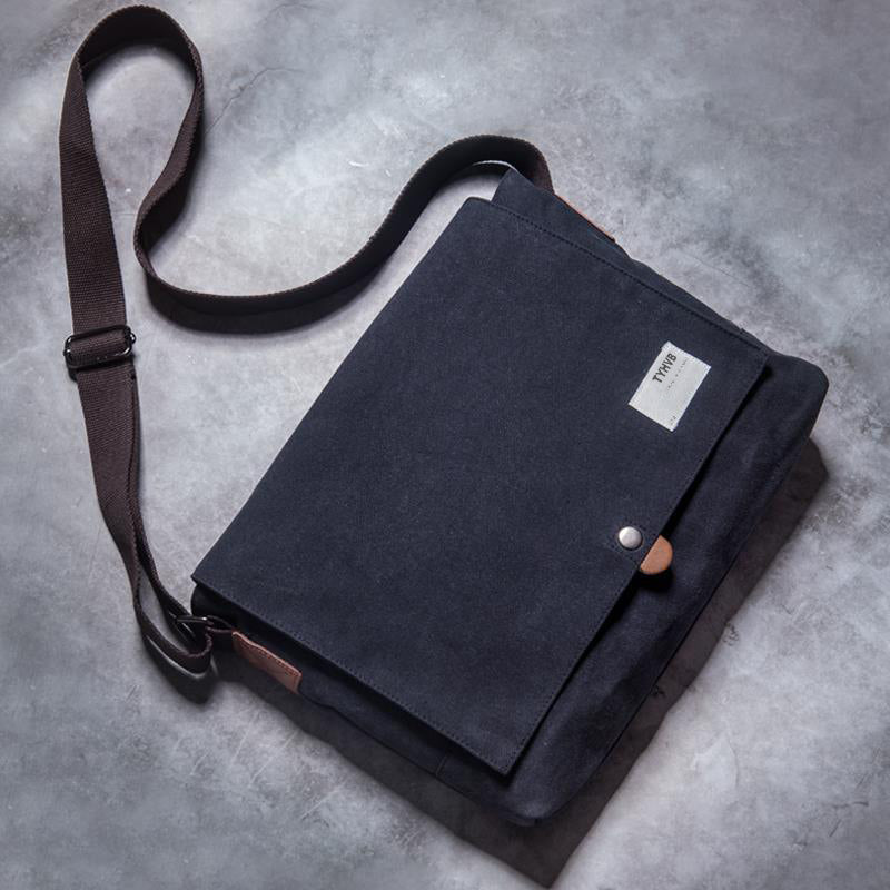 Cool Canvas Mens Student Shoulder Bag Side Bag Messenger Bag for Men - iwalletsmen