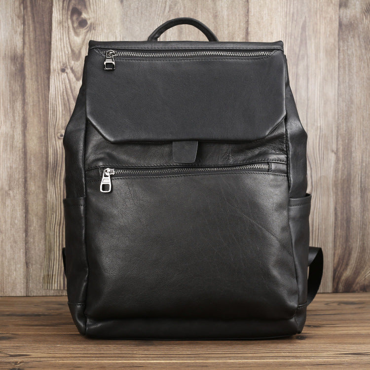 Black Suede Men's 15 inches Computer Backpack Large Travel Backpack Black Large College Backpack For Men - iwalletsmen