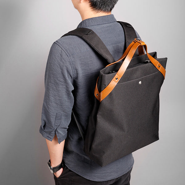 Cool Polyester Cloth PVC Men's Travel Backpack Large Briefcase Computer Handbag For Men - iwalletsmen